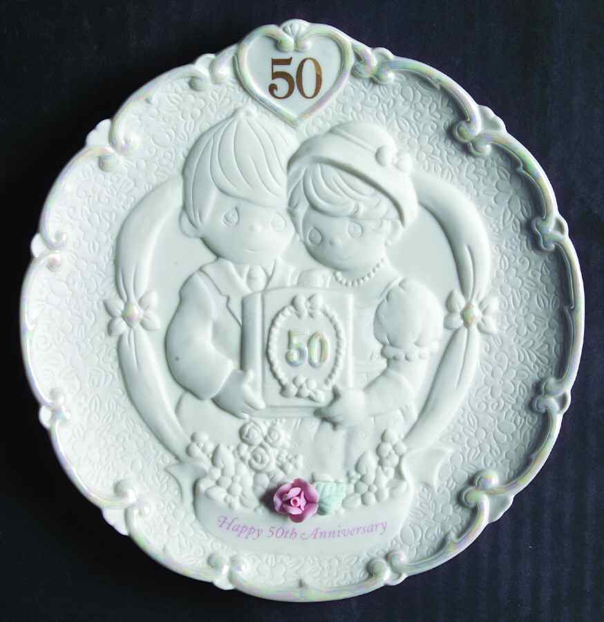 To Have and To Hold Plate - Happy 50th Anniversary - Boxed by Precious Moments-1