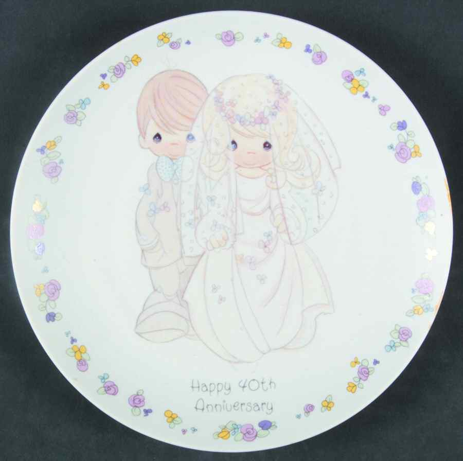 Precious Moments Anniversary Plate 40th Anniversary - No Box by Precious Moments-1