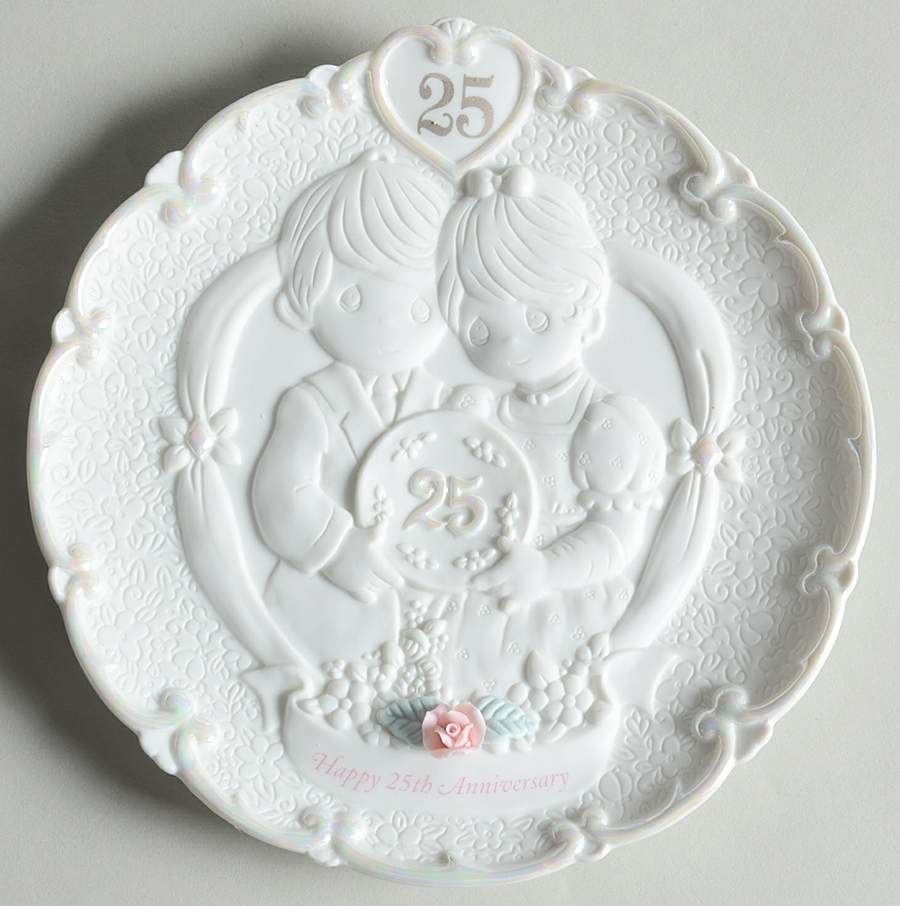 To Have and To Hold Plate - Happy 25th Anniversary - No Box by Precious Moments-1