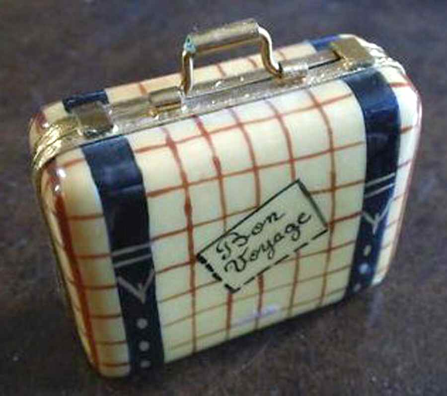 PEINT MAIN LIMOGES BOX Bon Voyage-Suitcase - No Box by Peint Main-1