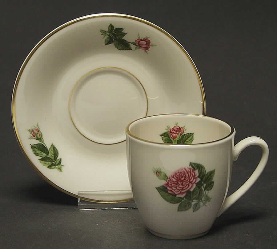 The American Rose Society-Cup & Saucer Red Flush - Boxed by Pickard-1