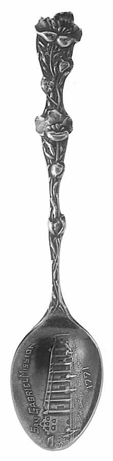 Paye & Baker Souvenir Spoons San Gabriel Mission-San Jose Ca - No Box by Paye & Baker Mfg Co-1