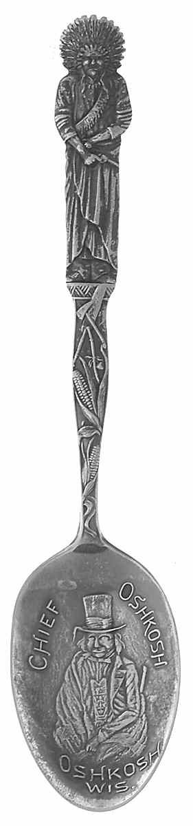 Paye & Baker Souvenir Spoons Chief Oshkosh - No Box by Paye & Baker Mfg Co-1