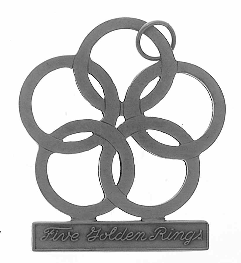 Twelve Days of Christmas Five Golden Rings - Boxed by Pewter Port-1