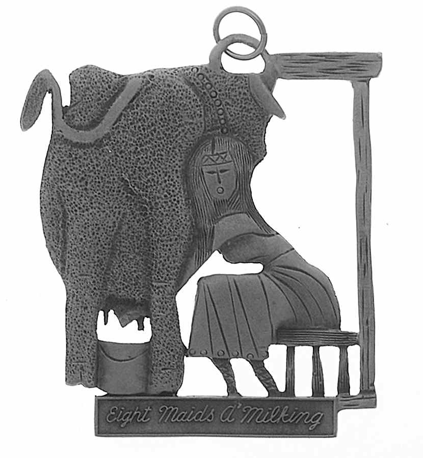 Twelve Days of Christmas Eight Maids A Milking - No Box by Pewter Port-1