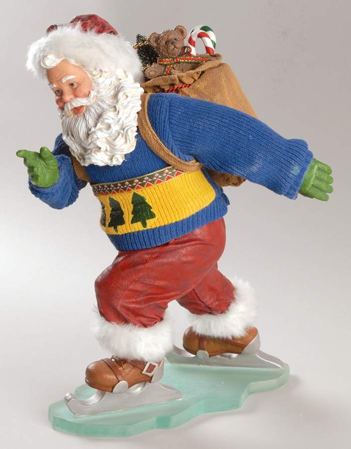 Sports & Leisure Santa On Ice - With Box by Possible Dreams-1