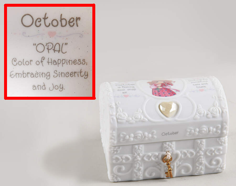 Precious Moments Hope Chest with Birthstone October - Boxed by Precious Moments-1