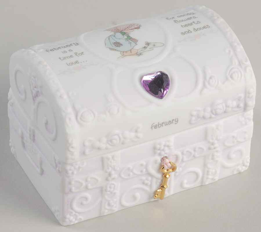 Precious Moments Hope Chest with Birthstone February-Amethyst - Boxed by Precious Moments-1