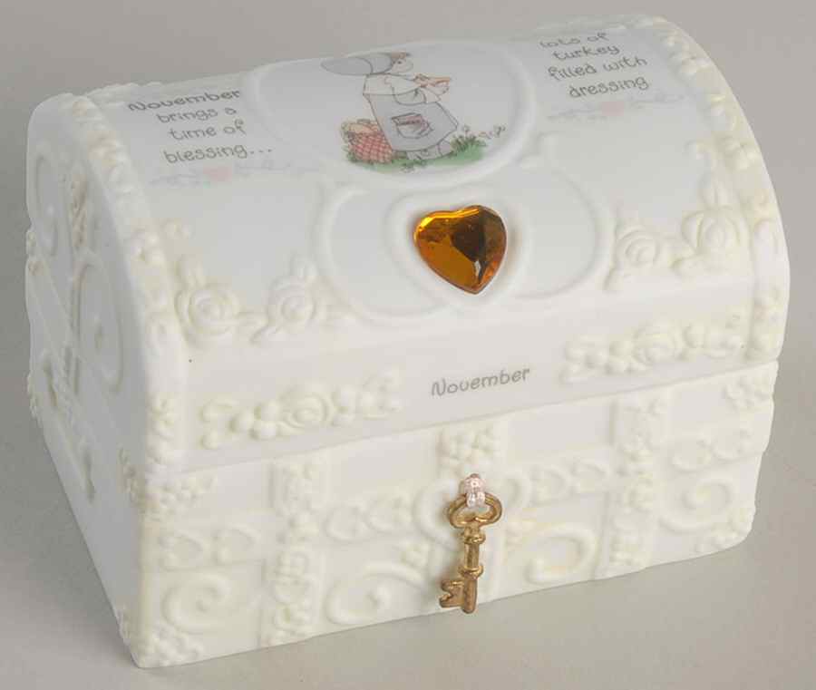 Precious Moments Hope Chest with Birthstone November-Topaz - Boxed by Precious Moments-1