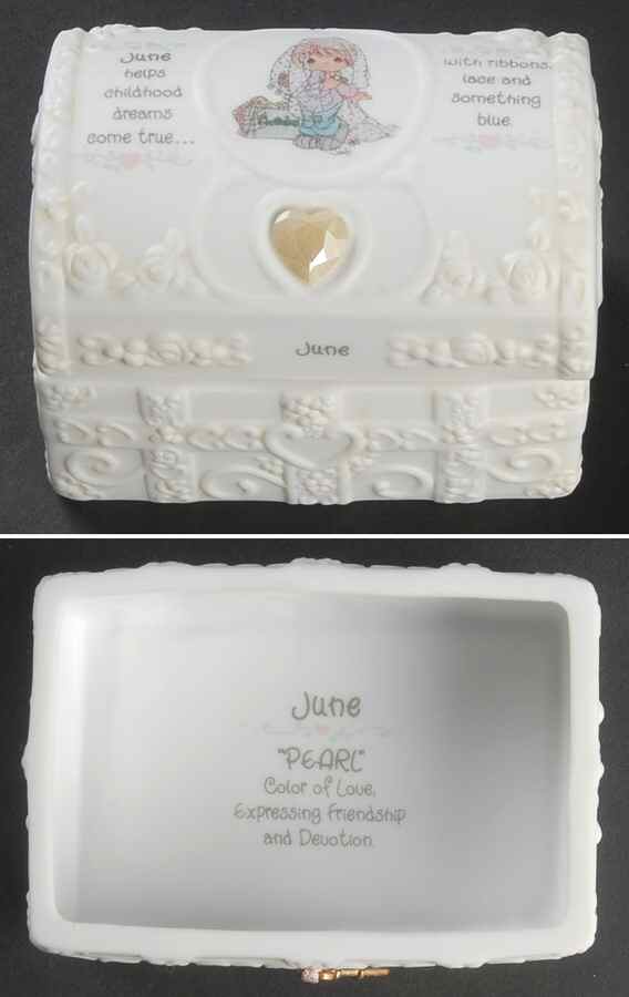 Precious Moments Hope Chest with Birthstone June-Pearl - Boxed by Precious Moments-1
