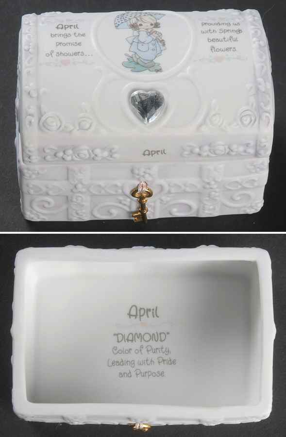 Precious Moments Hope Chest with Birthstone April-Diamond - Boxed by Precious Moments-1