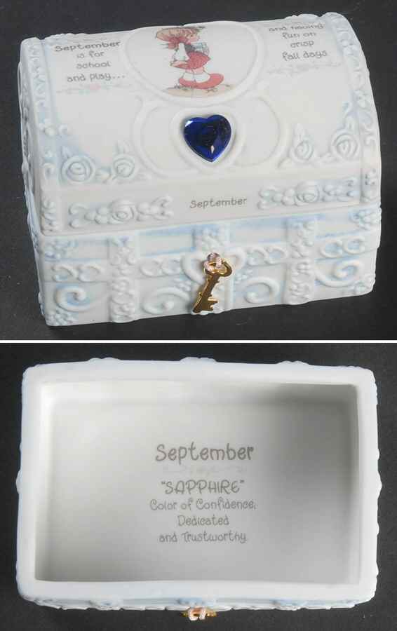 Precious Moments Hope Chest with Birthstone September-Sapphire - Boxed by Precious Moments-1