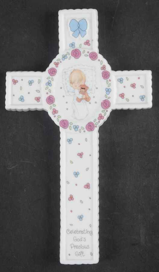 Celebrating God's Precious Gift Baby Boy Wall Cross - No Box by Precious Moments-1