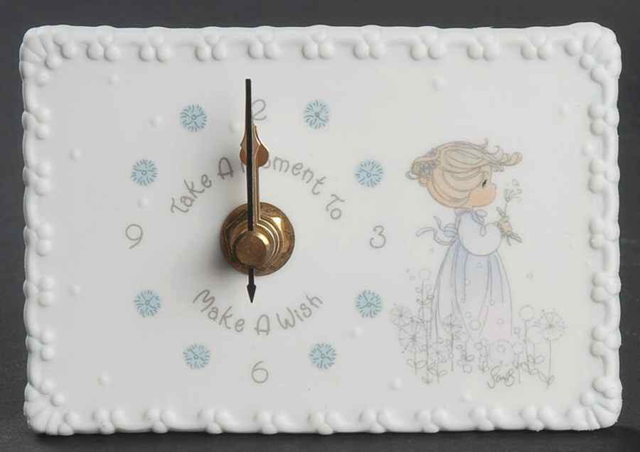 Precious Moments Mini Desk Clocks Girl With Daisy - Boxed by Precious Moments-1