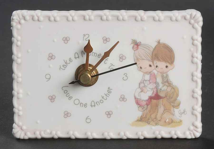 Precious Moments Mini Desk Clocks Kids On Stump - Boxed by Precious Moments-1