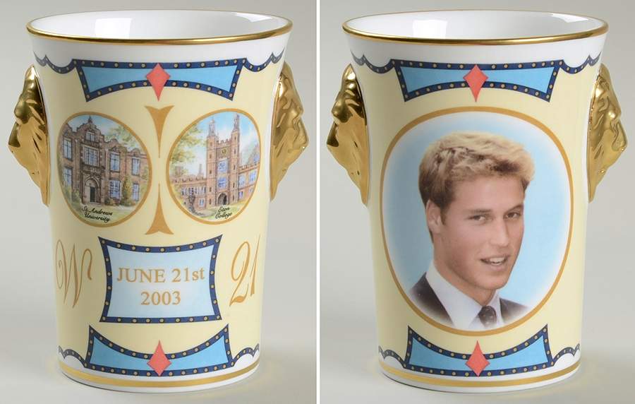 Royalty Giftware Prince William 21st Birthday-Beaker - No Box by Peter Jones of Wakefield-1