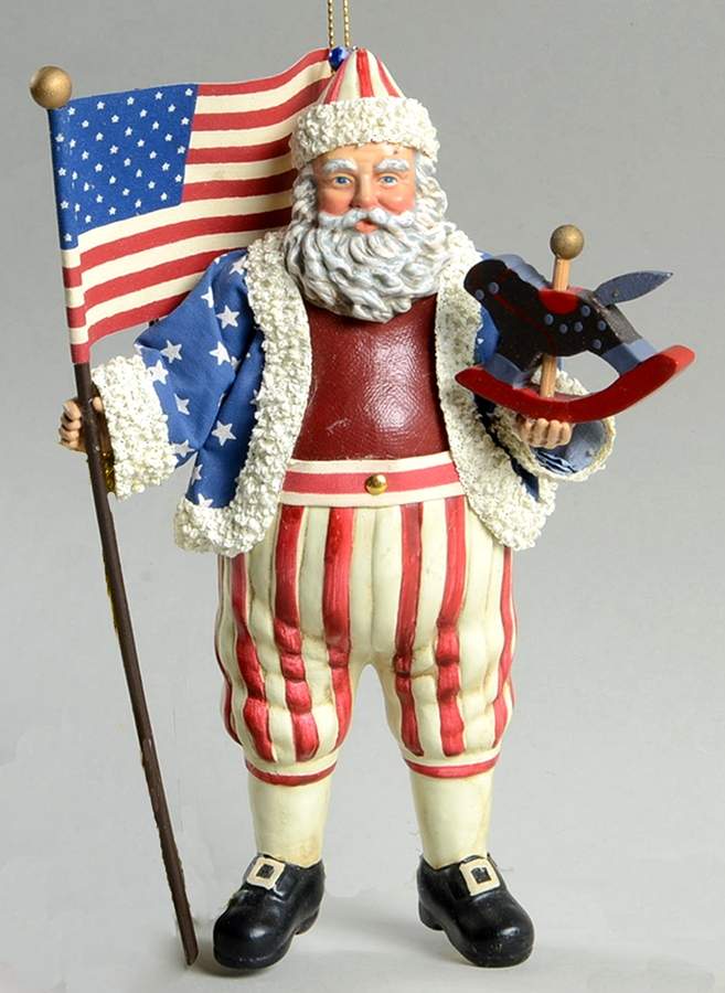 Possible Dreams Ornaments Patriotic Santa - Boxed by Possible Dreams-1