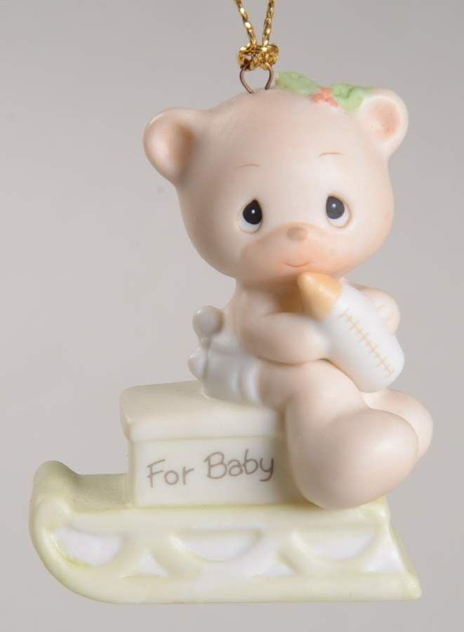 Birthday Train Ornaments May Your Christmas Be Warm-Baby - No Box by Precious Moments-1