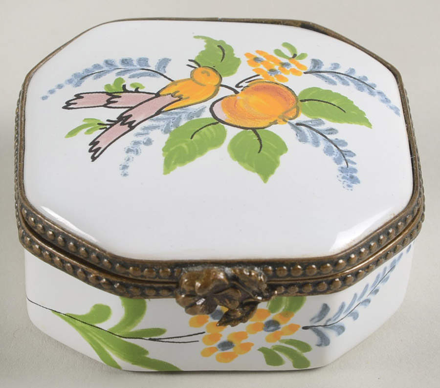 Limoges Boxes By Pierre Deux Bird With Flowers - No Box by Pierre Deux-1