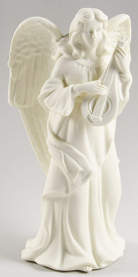 Candle Votives Angel With Mandolin - No Box by PartyLite China-1