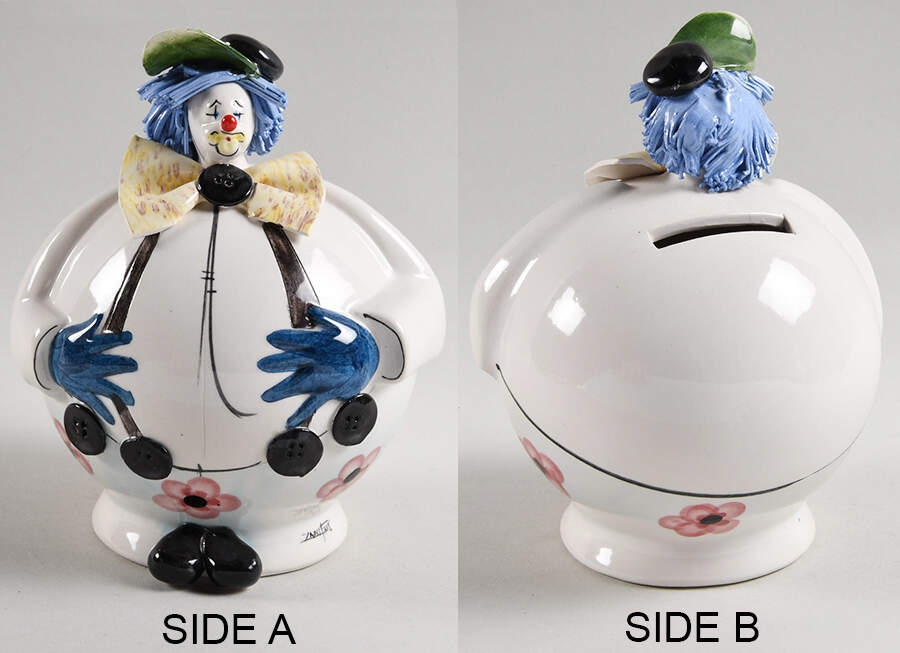 Lino Zampiva Banks Clown-Blue Hair Blue Gloves - Boxed by Pastelceramica-1
