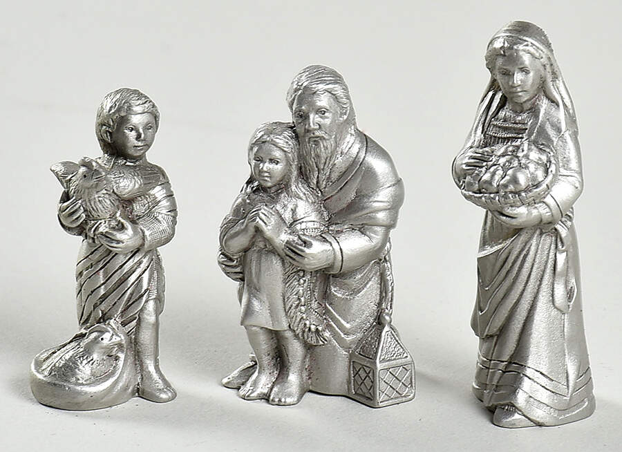 Nativity Pewter Keepers Family - Set Of 3 - No Box by Pewter Port-1