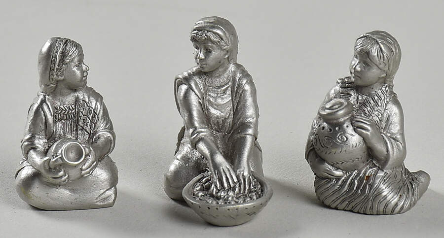 Nativity Pewter Girls - Set Of 3 - Boxed by Pewter Port-1