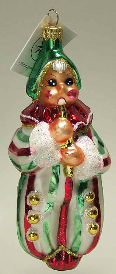 Clowns & Circus Clown Song-Stripes/Gold Trim Hat&Foot - No Box by Christopher Radko-1