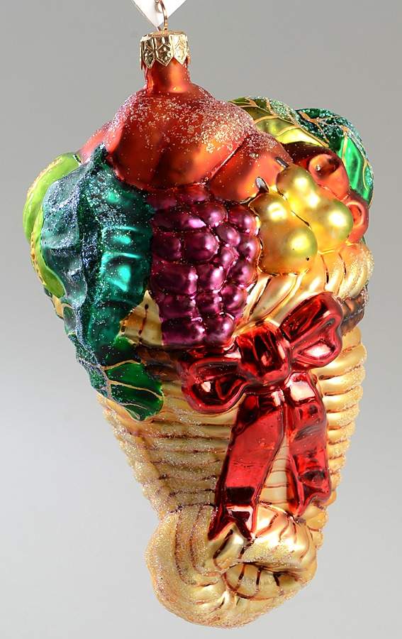 Fruits & Veggies Cornucopia Frost - No Box by Christopher Radko-1