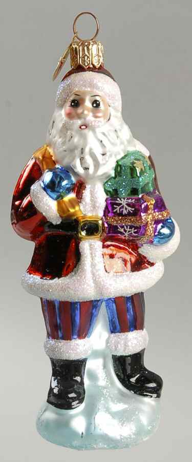Santas Santa Joy-Blue Mittens - No Box by Christopher Radko-1