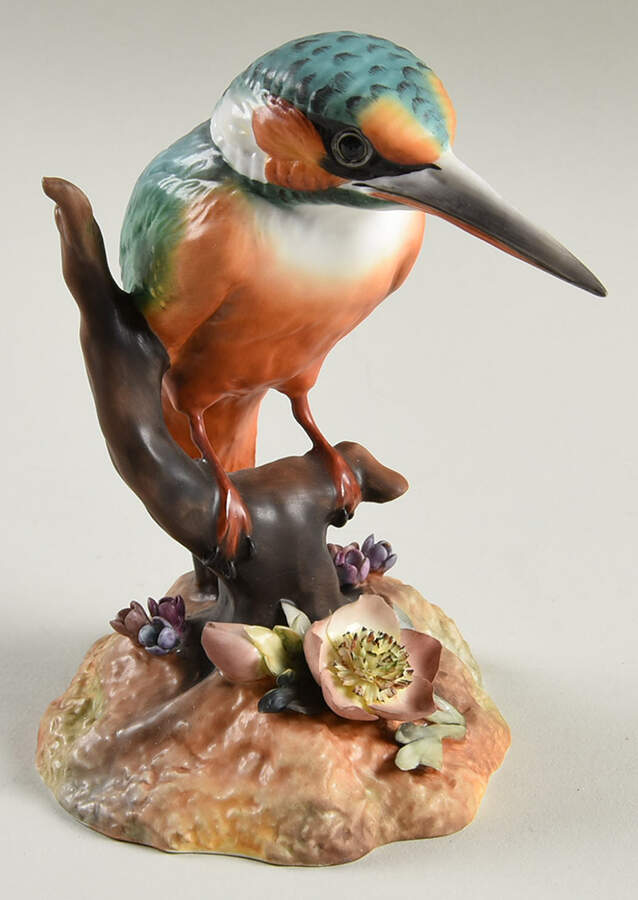 Bird Figurines Kingfisher - Boxed by Royal Crown Derby-1