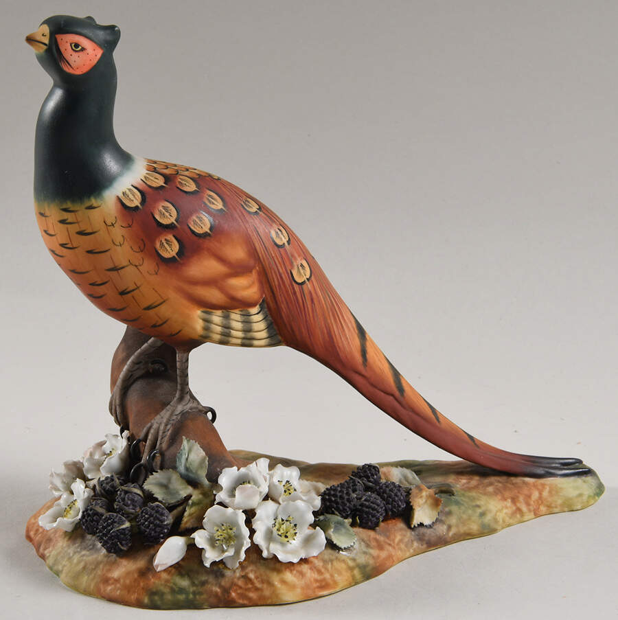 Bird Figurines Pheasant - With Box by Royal Crown Derby-1