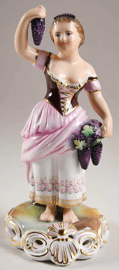 Four Seasons Autumn - Brunette Pink Dress - No Box by Royal Crown Derby-1
