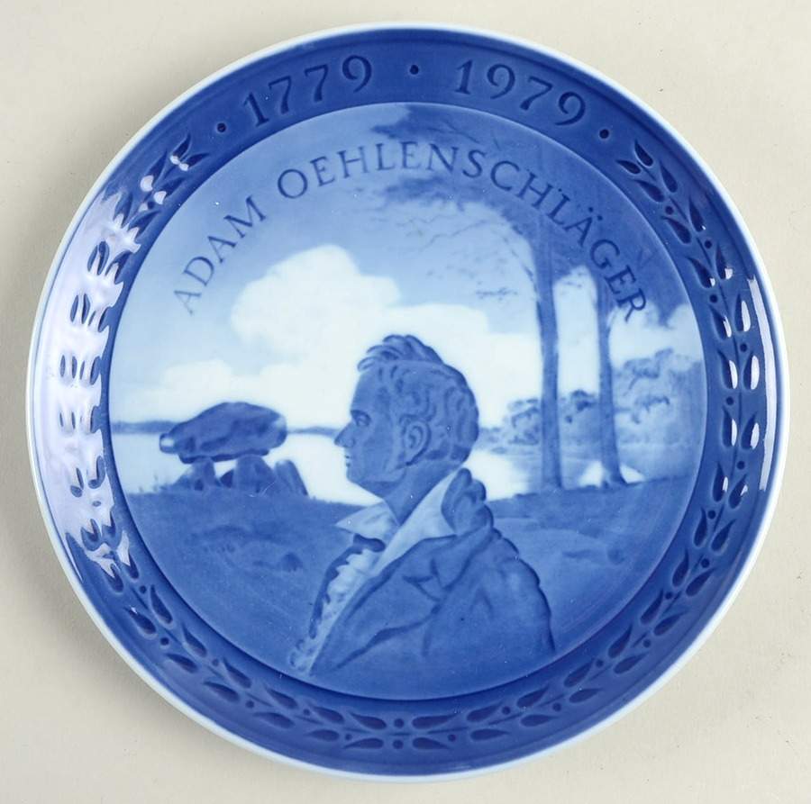 Bicentennial Plate Adam Oehlenschlager - No Box by Royal Copenhagen-1