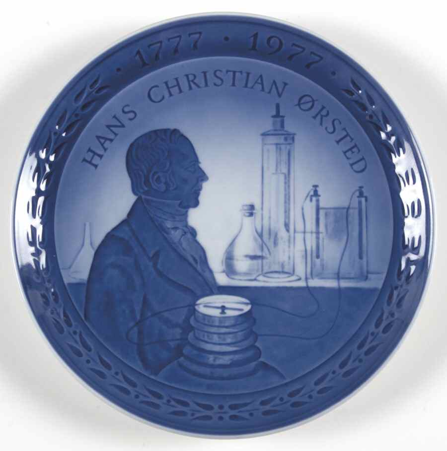 Bicentennial Plate Hans Christian Oersted - No Box by Royal Copenhagen-1
