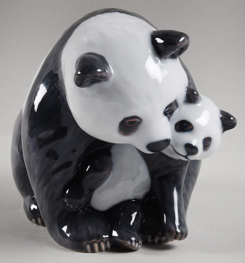 Animals-Wildlife Panda With Cubs - No Box by Royal Copenhagen-1