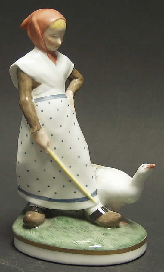 World Life Goose Girl-Overglaze - No Box by Royal Copenhagen-1