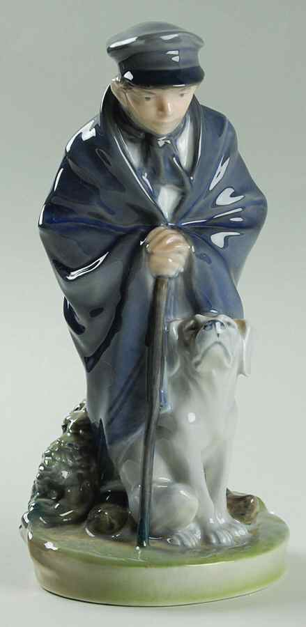 World Life Shepherd With Dog - No Box by Royal Copenhagen-1
