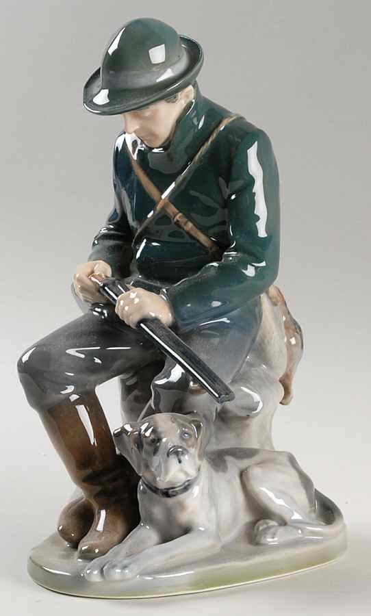 World Life Hunter With Dog - No Box by Royal Copenhagen-1
