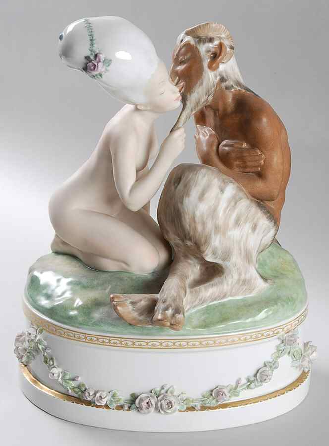 Fantasy & Legends Nymph & Faun - No Box by Royal Copenhagen-1