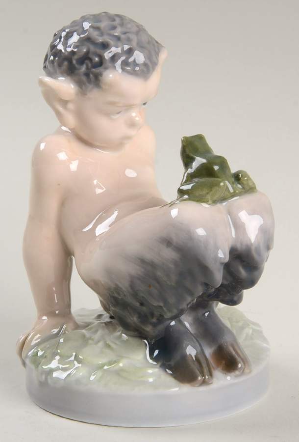 Fantasy & Legends Faun With Frog - No Box by Royal Copenhagen-1