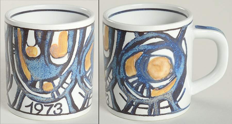 Annual Mug-Small 1973 By Gerd Hiort Petersen - No Box by Royal Copenhagen-1