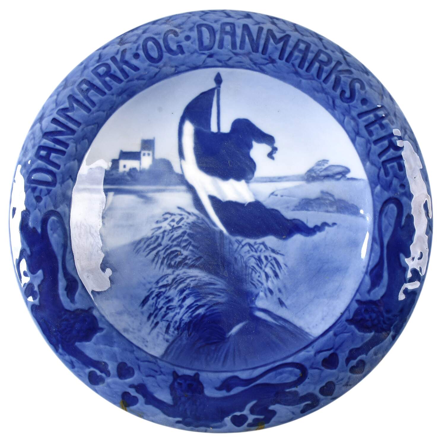 Single Release Commemorative Plates Danish Landscape With Flag & Corn - No Box by Royal Copenhagen-1