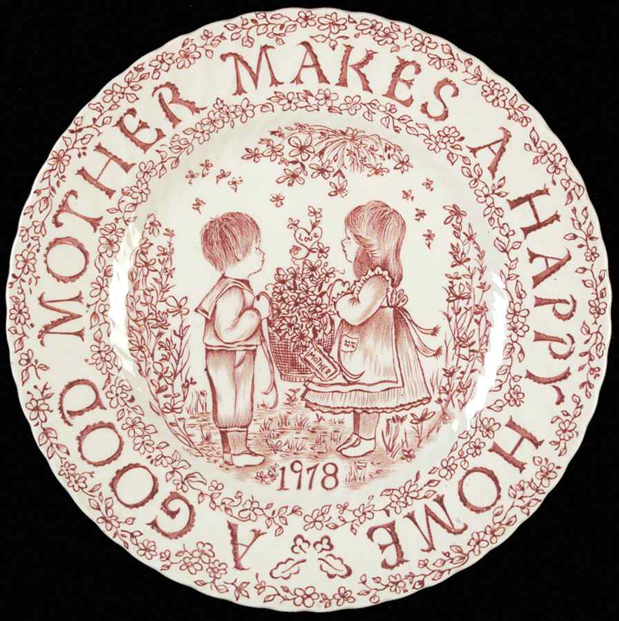 Mother's Day Plate Mother Makes A Happy Home-Pink - No Box by Royal Crownford-1