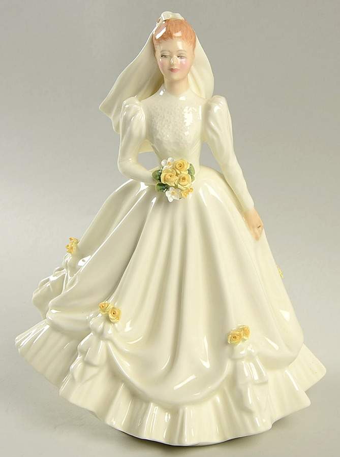 Royal Doulton Figurine The Bride-Ivory - No Box Nb1638 by Royal Doulton-1