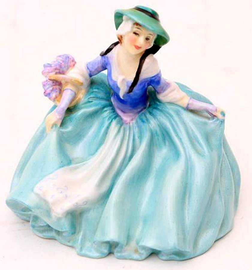 Royal Doulton Figurine Annabella-Pale Blue Dress - No Box Nb1879 by Royal Doulton-1