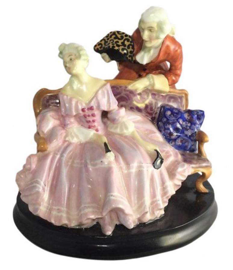 Royal Doulton Figurine Tete A Tete-Pink And Red - No Box Nb1866 by Royal Doulton-1