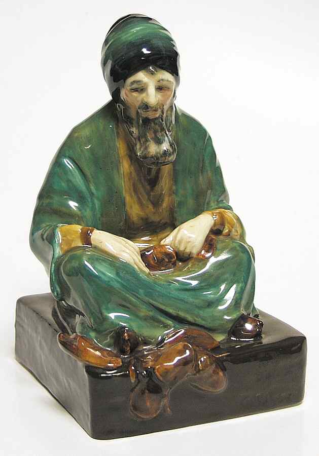 Royal Doulton Figurine The Cobbler (Style 1) Green&Brown - Nb1384, No Box by Royal Doulton-1