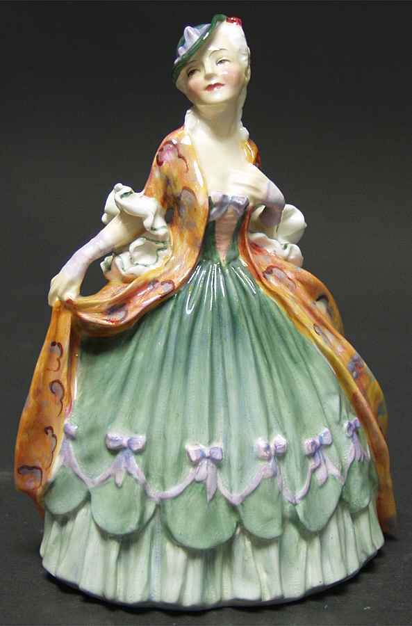 Royal Doulton Figurine Sibell-Green/Orange - Bx1393 With Box by Royal Doulton-1