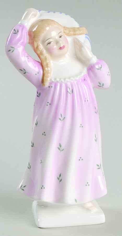 Child Studies By Peggy Davies Pillow Fight - No Box by Royal Doulton-1